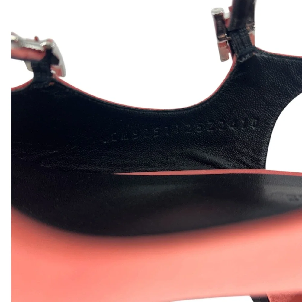 Hermes Jackie 50 Satin Crepe Slingback Pumps Rose Peche Size 41